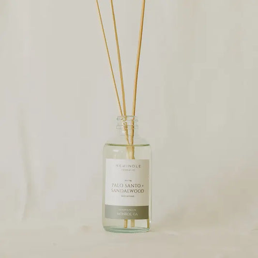 Palo Santo + Sandalwood Rekindle Reed Diffuser, 4oz